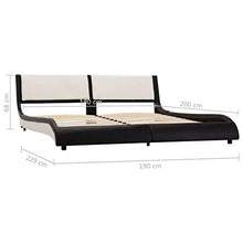 SKM Giroletto Nero e Bianco in Similpelle 180x200 cm (39.9kg) Nero-0346