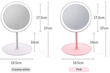 Specchio Specchi per Il Trucco LED Ricaricabile vanità Leggero Trucco specchi con luci Touch Screen (Color : White USB)