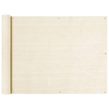 vidaXL Schermo Frangivista per Balcone Crema 90x400 cm in HDPE