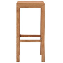 Tidyard Sgabelli da Bar, Sedie da Bar, Sedie da Sala da Pranzo in Legno Massello di Teak 4 pz