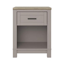 AMERIWOOD Comodino con 1 cassetto, MDF Laminato e truciolato, Grigio, 49.53 x 40.005 x 64.135 cm
