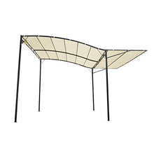 miozzi Pergola da Giardino 3x2.5m in Acciaio con Copertura in Tessuto Beige