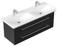 Mobile bagno con lavabo Geberit MyDay doppio 130cm nero satinato