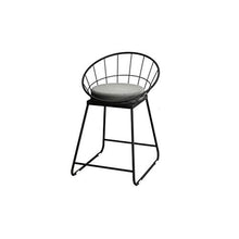 Csq - Sgabello da bagno con schienale, altezza a bancone sgabello in ferro battuto, per cucina, bistrot e pub (dimensioni: 75 cm, colore: A)
