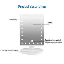 Specchio da trucco, 20 LED 10X manifesto specchio cosmetico touch screen USB ricarica specchio trucco