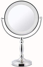 PYROJEWEL. European Metal LED Specchio Desktop su Due Lati Specchio da Toilette HD Bellezza Specchio ingranditore a 360 ° a Rotazione Libera Specchio