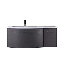 Mobile da bagno sospeso DANA 1050 - design leggermente arrotondato - antracite, Piletta Pop-up:Con piletta Pop-up