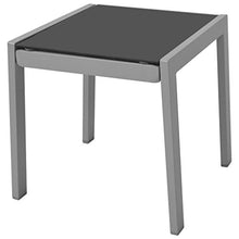 vidaXL Set Lettini Prendisole con Tavolino 3 pz Nero in Alluminio da Giardino