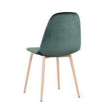 Set di 4 sedie da Pranzo in Velluto Sedie Casual Imbottite con Design retrò e Gambe in Metallo