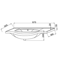 Kiamami Valentina Mobile Bagno 85CM A Terra con LAVABO Specchio E PENSILE Bianco | Easy