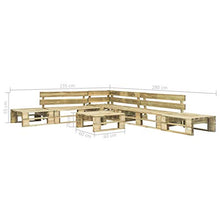 Festnight Set Divani da Giardino con Pallet | Set di Mobili da Giardino | Set Divano Esterno 6 pz Legno FSC Verde