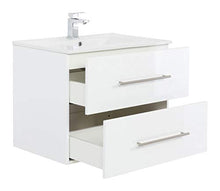 Set di mobili da bagno Firenze 75 (5 parti/A) incl. specchio a LED bianco lucido