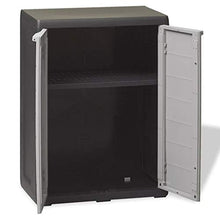 Estink Armadio con 1 Ripiani, con 2 Porte e 1 ripiano Regolabile ventilato, Richiudibile Tramite Lucchetto (Non Incluso Lucchetto), 65 x 38 x 87 cm