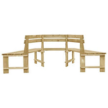 E E-NICES Panchina da Giardino 240 cm in Legno di Pino Impregnato