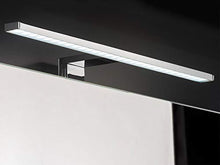 DOMTECH Specchio grande 60 x 70 cm, con ripiani e illuminazione a LED, colore: bianco