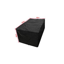 Copertura per Mobili da Giardino, Copertura per Divano Angolare per Interni Ed Esterni, Copertura Antipolvere per Mobili, Copertura per Tavolo da Esterno (155 * 95 * 68cm,Nero)