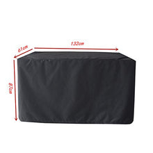 THJ Set di Mobili da Giardino per Esterni, Rivestimento per Mobili in Tessuto Oxford 210D Resistente all'Acqua E Resistente per Set di Cubi, Mobili da Giardino (132 * 61 * 87cm,Nero)