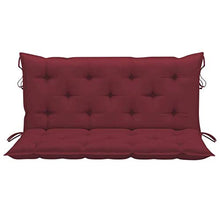 vidaXL Cuscino per Dondolo Rosso Vino 120 cm in Tessuto