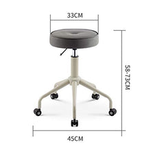 Sgabello Regolabile con rotelle per Lavoro Cucina Salone, ergonomico Sgabello Girevole,Viola