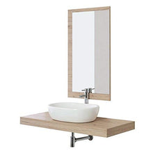 FERIDRAS Mobile Bagno Sospeso Rovere Moderno MOD. Shelf L.120xp.50xh.8 con Lavabo E Specchio