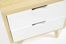 Cassettiera a 2 cassetti, colore bianco naturale