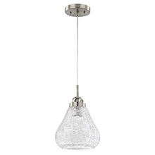 Westinghouse 6309140 - Lampada a Sospensione E27, Acciaio/Vetro, Nichel Spazzolato