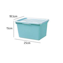 C-J-Xin - Scatola portaoggetti in plastica, per sala di classe, camera da letto, per bambini, libri di studenti, colore: blu trasparente blu