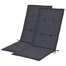 UnfadeMemory 2 Pz Cuscini per Sedie da Giardino Comoda e soffice Imbottitura Antracite 120x50x3 cm