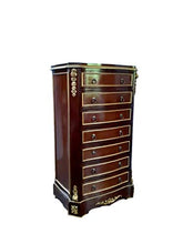 Louises Barock Rokoko - Cassettiera in stile antico, colore: Noce, altezza 131 cm