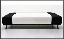Gstore Divano Letto RECLINABILE Microfibra Bianco E Nero 175x 77x 38cm FY-8653 - Arredi Casa