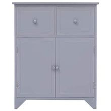 SKM Armadietto Grigio 60x30x75 cm in Legno di Paulownia