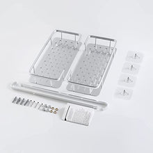 Umi. Essentials 2-Tier Bathroom Shelf No Drill Shower Caddy Organizer Aluminum Rectangle Wall Mount Anodized, A4028BDF