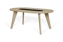 TemaHome Tavolino da Pranzo Lago, MDF, Rovere Chiaro e Nero, 180x100x75 cm (LxPxA)