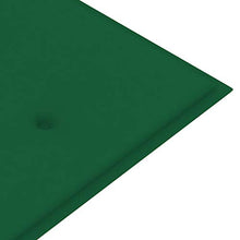 vidaXL Panca da Giardino con Cuscino Verde 150 cm in Legno di Teak