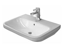 Lavabo Duravit DuraStyle 55cm con troppopieno, con Panca per Rubinetto, 3 Fori per Rubinetto, colorazione: Bianco con Wondergliss - 23195500301