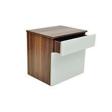 vidaXL 2x Comodini con Cassetto Marrone Bianco Set Tavolini Notte Armadietti