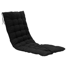 Maalr Cuscini per Sdraio da Giardino, Sdraio Cuscino per Lettino da Giardino Portatile Cuscino Reclinabile Sedia Relaxer Coprisedile per Viaggi Vacanza Interno Esterno (Nero)