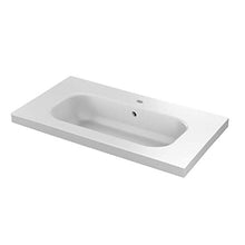Randalsa Mobili Olive | Bianco Opaco | Manico Nero | 80 X 88,5 X 45 cm + lavabo in Ceramica