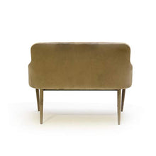 Italian Concept New Plana Plus Divano in Velluto, 120 x 60 x 90 HS47.5;HB68, Cappuccino