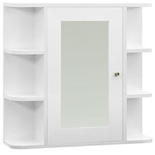 vidaXL Armadietto a Specchio Bianco 66x17x63 cm in MDF