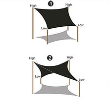 DUCCM Vela Parasole 3.6x3.6m,Tenda Parasole Esterno, Anti-Raggi UV,Giardino, Cortile, per Giardino, Balcone & Terrazza Tende da Sole per Esterno