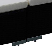 UnfadeMemory Set Divani da Giardino Resistente agli Agenti Climatici ed Impermeabile 12 pz con Cuscini in Polyrattan Nero