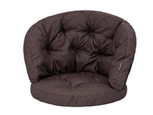 Set di 2 cuscini per panca in rattan, cuscini per panca e panca, colore marrone