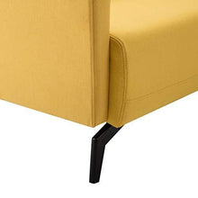 SKM Divano a 2 Posti Rivestito in Stoffa 115x60x67 Giallo - Arredi Casa