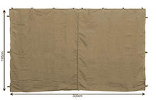 QUICK STAR 2 Pannelli Laterali con Zip 400/300x197cm per padiglioni 3x4m Parete Laterale Beige RAL 1001