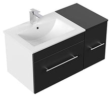 Set di mobili da bagno Fortuna nero satinato