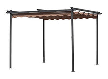 PERGOLA MT.3X3 GAZEBO ACCIAIO CON TELO RETRATTILE SCORREVOLE GIARDINO