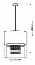 Ranex Lampadario Smartwares 6000.151 Amy – Tessuto – Nero
