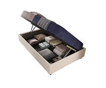 Letti Per Dormire.it - SOMMIER Gold Una Piazza e Mezza - con Box Contenitore alzata laterale Misure 120x190, Rivestimenti SFODERABILI Tessuto Ecopelle Microfibra