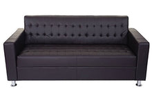 Mendler Divano a 3 posti da Salotto Kunda Design Moderno Ecopelle Marrone
